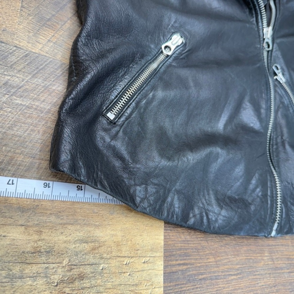 Madewell The Washed Leather Motorcycle Jacket Women XS Grunge Edgy Soft Moto - Picture 7 of 14